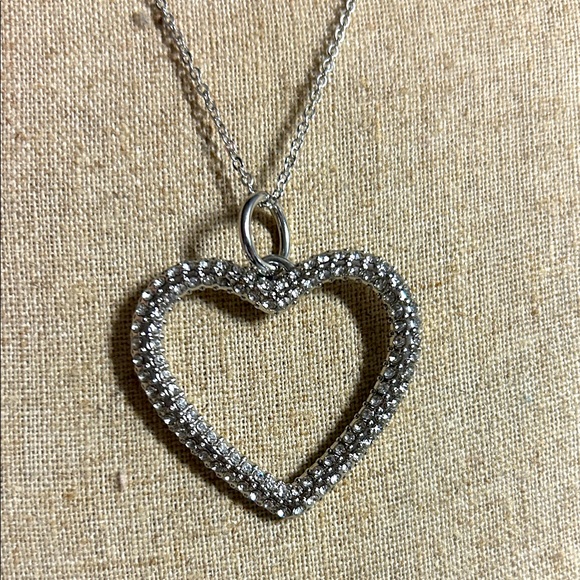 Swarovski Silver Heart Necklace - Picture 1 of 3